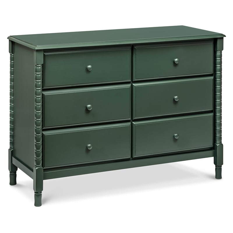 DaVinci Jenny Lind Spindle 6-Drawer Dresser in Green