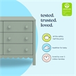 DaVinci Sammy Scallop 6-Drawer Dresser in Light Sage
