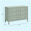 DaVinci Sammy Scallop 6-Drawer Dresser in Light Sage