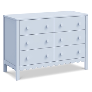 DaVinci Sammy Scallop 6-Drawer Dresser in Powder Blue