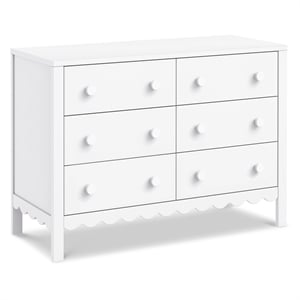 DaVinci Sammy Scallop 6-Drawer Dresser in White