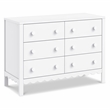 DaVinci Sammy Scallop 6-Drawer Dresser in White