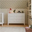 DaVinci Sammy Scallop 6-Drawer Dresser in White