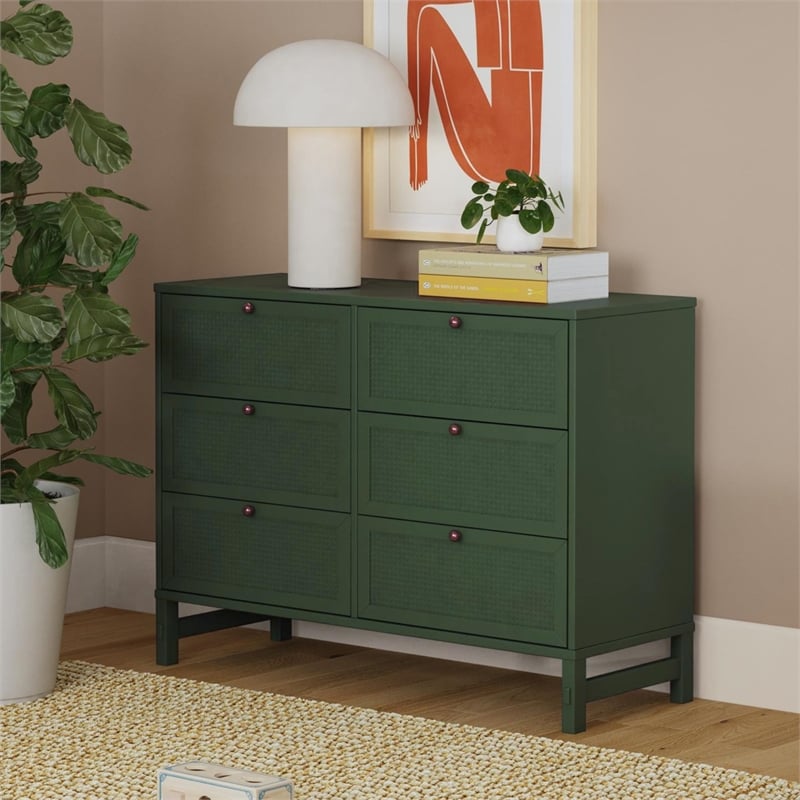 DaVinci Margot 6-Drawer Dresser in Green