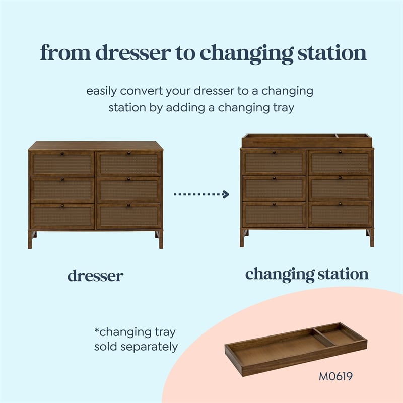 DaVinci Margot 6-Drawer Dresser in Brown