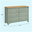 DaVinci Shea 6-Drawer Dresser in Green