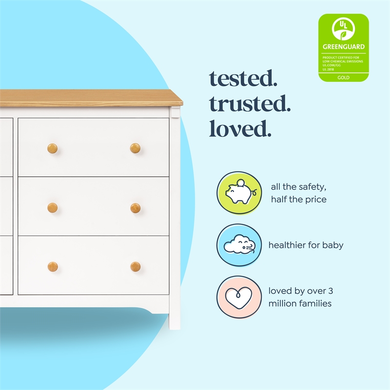 DaVinci Shea 6-Drawer Dresser in Off White