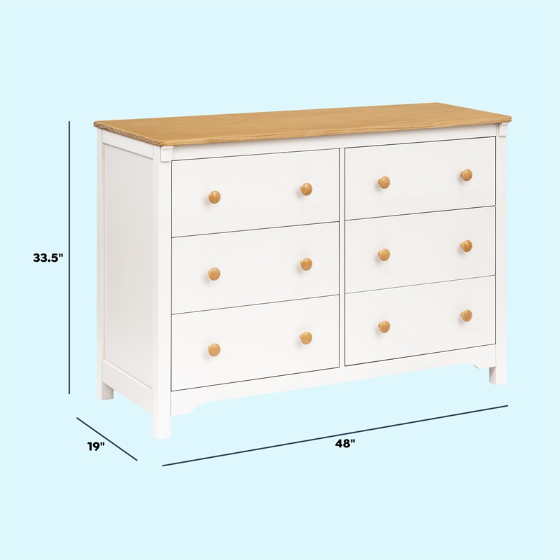 DaVinci Shea 6-Drawer Dresser in Off White