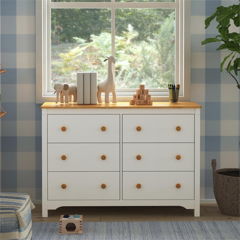 DaVinci Shea 6-Drawer Dresser in Off White