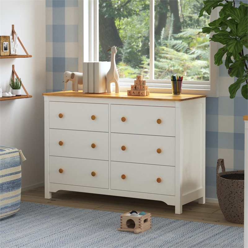 DaVinci Shea 6-Drawer Dresser in Off White