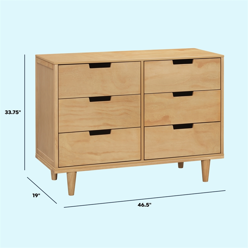 DaVinci Marley 6-Drawer Double Dresser in Honey