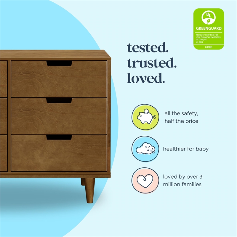DaVinci Marley 6-Drawer Double Dresser in Brown