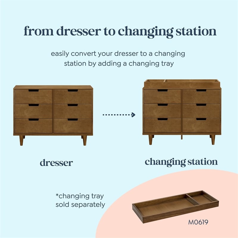 DaVinci Marley 6-Drawer Double Dresser in Brown