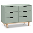 DaVinci Marley 6-Drawer Double Dresser in Green
