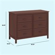 DaVinci Charlie 6-Drawer Double Dresser in Red Oak