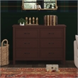 DaVinci Charlie 6-Drawer Double Dresser in Red Oak