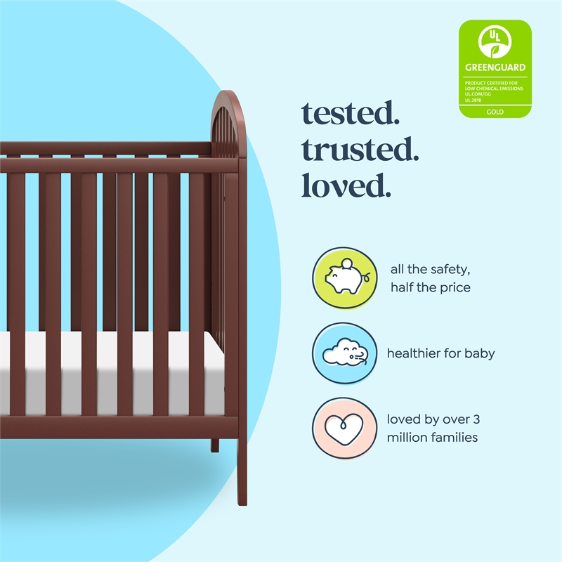 DaVinci Beau 3-in-1 Convertible Crib in Red Oak