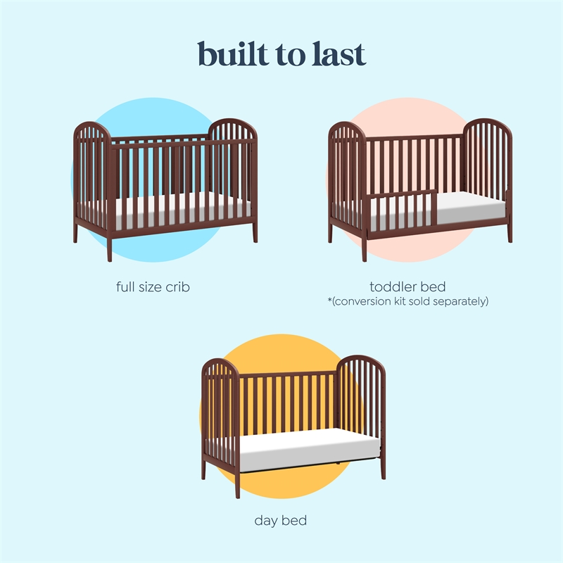 DaVinci Beau 3-in-1 Convertible Crib in Red Oak