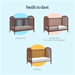 DaVinci Beau 3-in-1 Convertible Crib in Red Oak