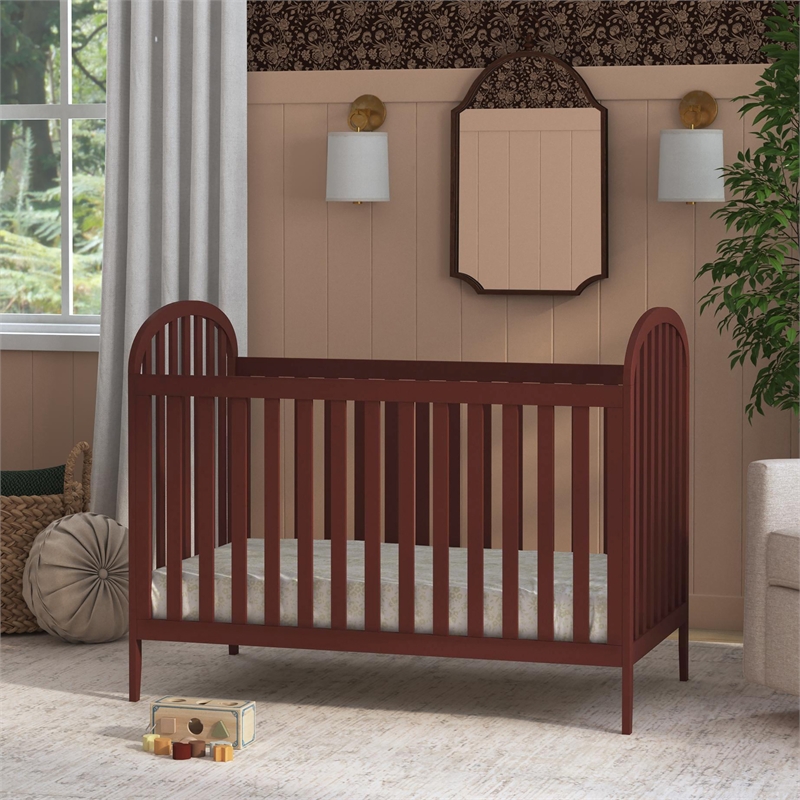 DaVinci Beau 3-in-1 Convertible Crib in Red Oak