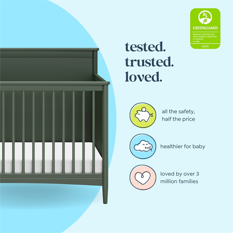 DaVinci Frem 4-in-1 Convertible Crib in Green