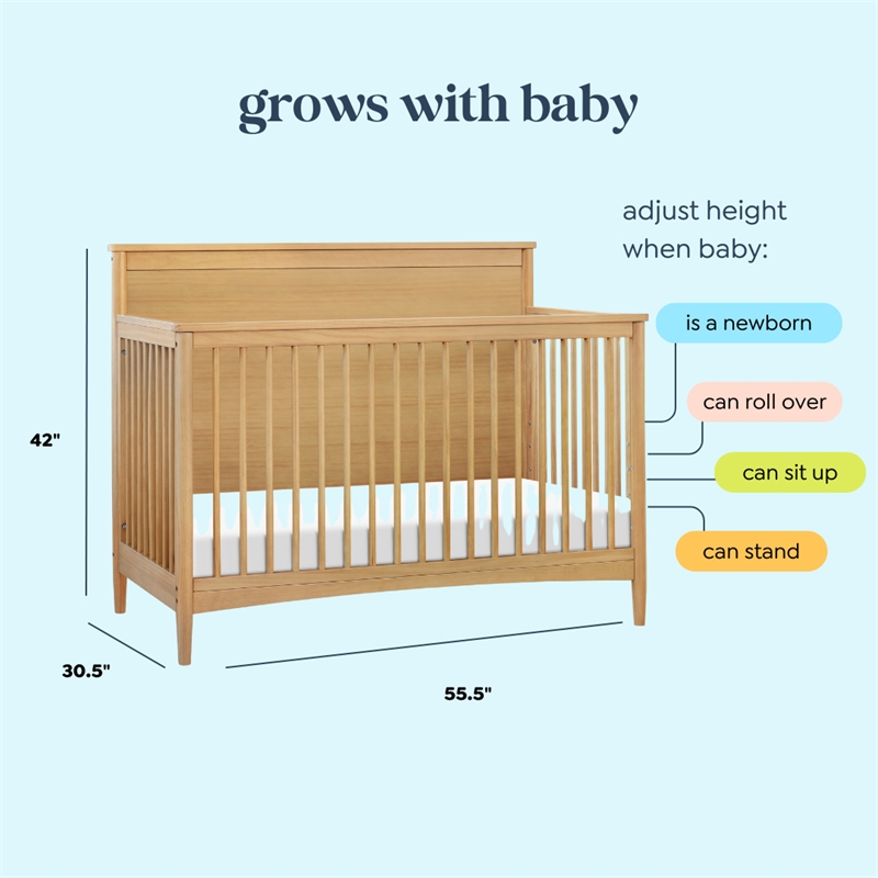 DaVinci Frem 4-in-1 Convertible Crib in Light Brown