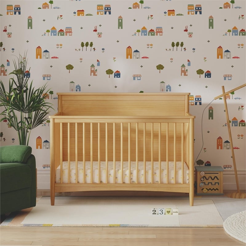 DaVinci Frem 4-in-1 Convertible Crib in Light Brown