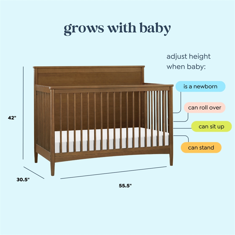 DaVinci Frem 4-in-1 Convertible Crib in Brown