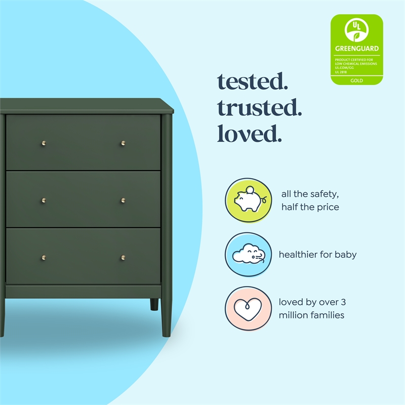 DaVinci Frem 6-Drawer Dresser in Green