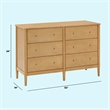 DaVinci Frem 6-Drawer Dresser in Light Brown