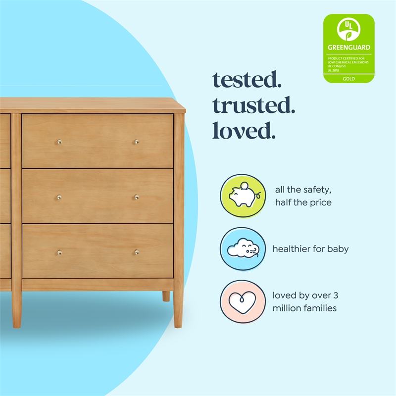 DaVinci Frem 6-Drawer Dresser in Light Brown