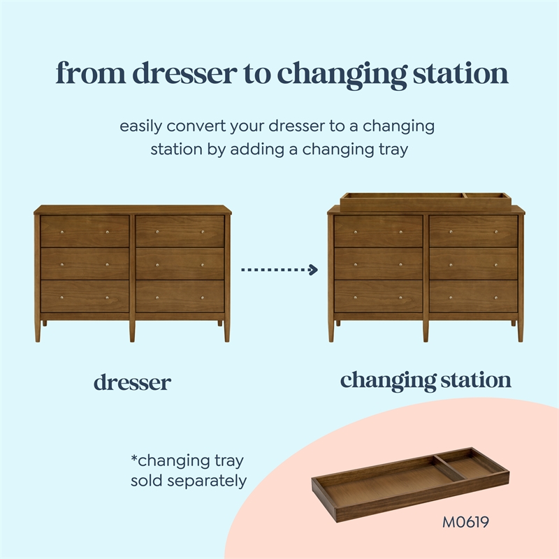 DaVinci Frem 6-Drawer Dresser in Brown