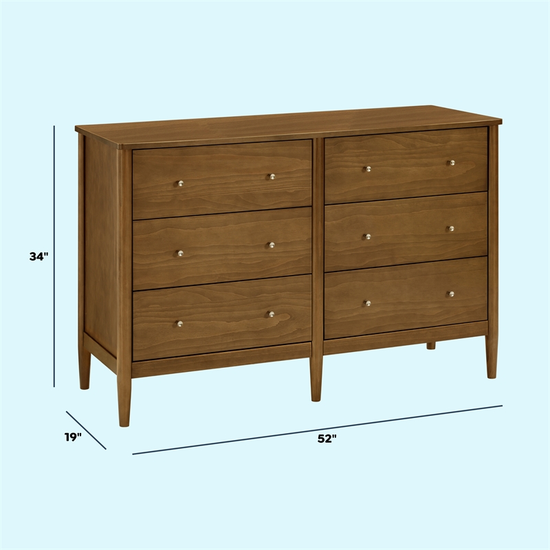 DaVinci Frem 6-Drawer Dresser in Brown