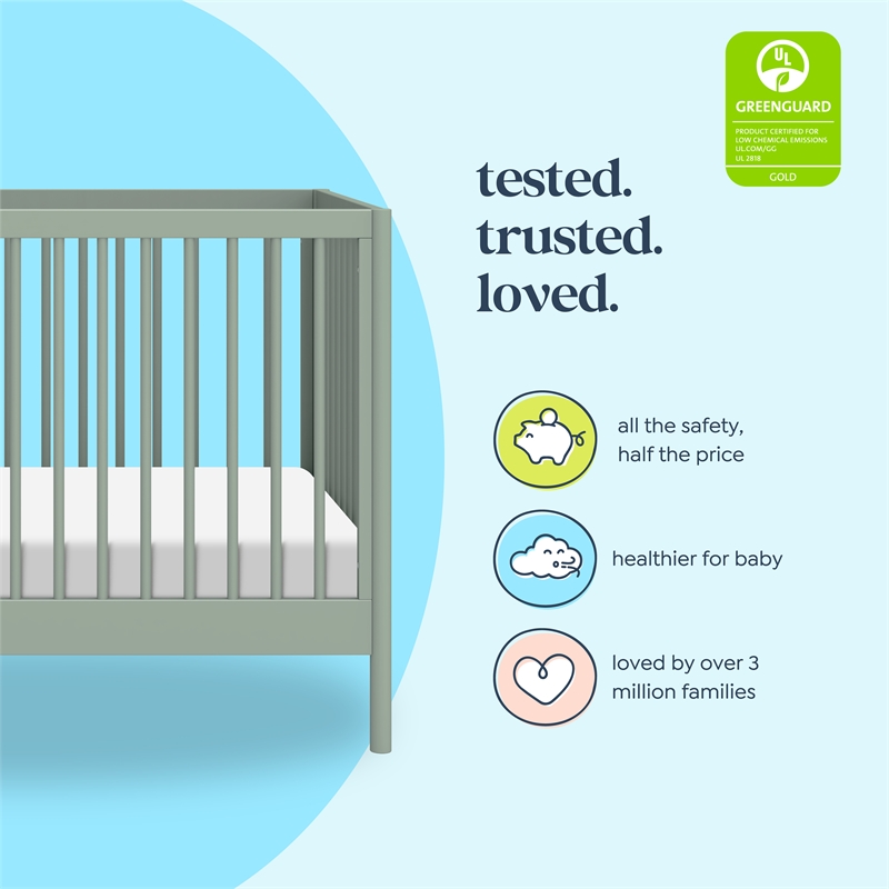 DaVinci Birdie 3-in-1 Convertible Crib in Light Sage