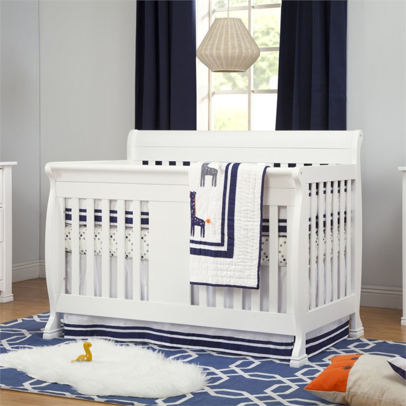 DaVinci Porter 4in1 Convertible Crib with Toddler Bed Conversion Kit White M8501W