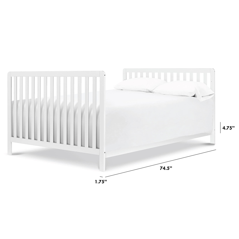 DaVinci Full Size Bed Rail Kit For Jayden and Jacob Cribs in White