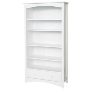 DaVinci Universal MDB 5 Adjustable Wood Shelf Bookcase in White