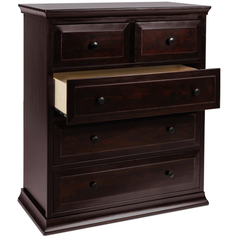 Davinci Signature 5 Drawer Baby Dresser In Dark Java M4422dj