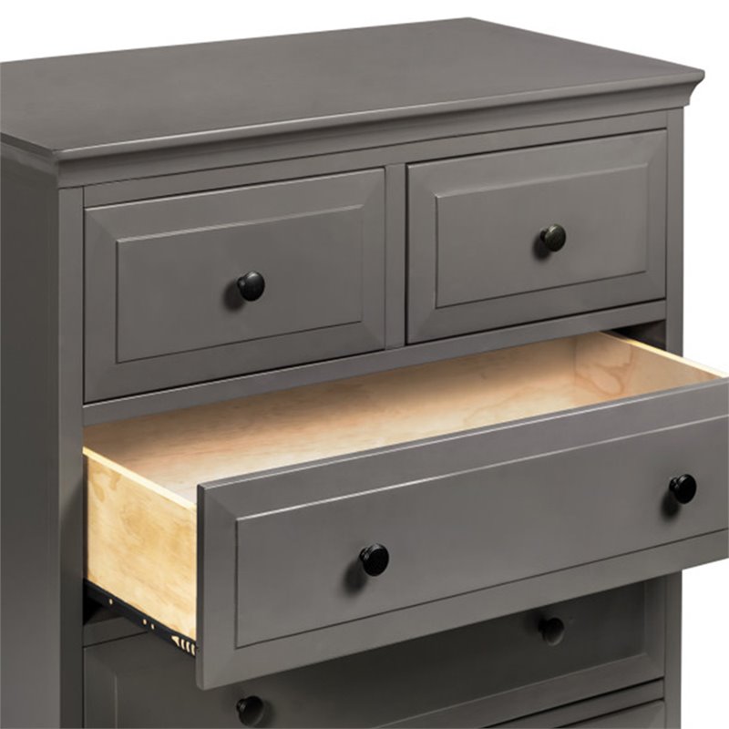 Davinci Signature 5 Drawer Baby Dresser In Slate M4422sl