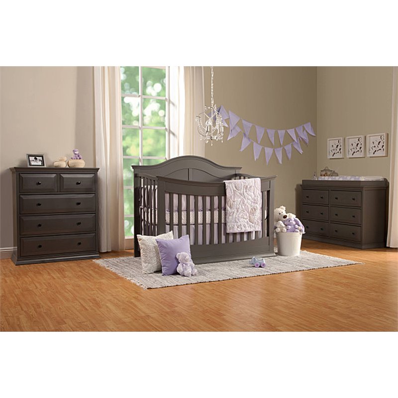 Davinci Signature 5 Drawer Baby Dresser In Slate M4422sl