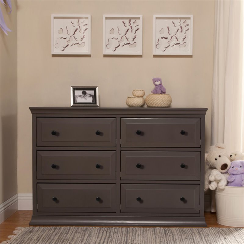 Davinci Signature 6 Drawer Baby Dresser In Slate M4426sl