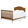 DaVinci Hidden Hardware Wood Twin-Full Size Bed Conversion Kit in Chestnut