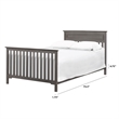 DaVinci Hidden Hardware Twin-Full Size Bed Conversion Kit in Slate