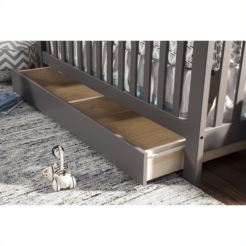 DaVinci Piedmont 4In1 Convertible Crib with Toddler Rail in Slate M1921SLM5315CKIT