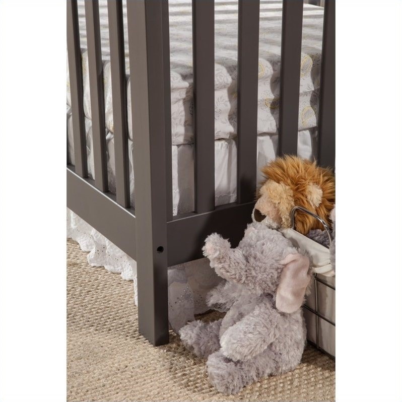 DaVinci Jayden 4in1 Convertible Crib in Slate with Crib Mattress