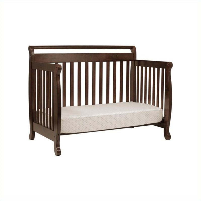 Davinci Emily 4 In 1 Convertible Crib In Espresso With Davinci Emily 4 In 1 Convertible Crib With Toddler Rail