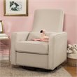 DaVinci Piper Recliner and Swivel Glider in Cream with Piping