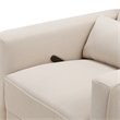DaVinci Piper Recliner and Swivel Glider in Cream with Piping