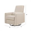 DaVinci Piper Recliner and Swivel Glider in Cream with Piping