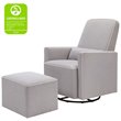 DaVinci Olive Glider and Ottoman in Gray Fabric